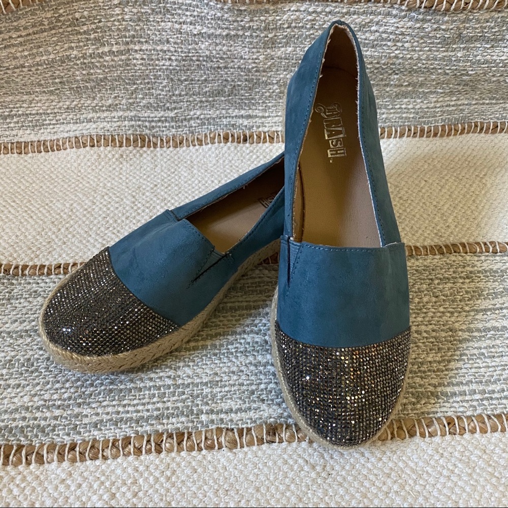 BRASH Blue Suede Espadrilles Shoes